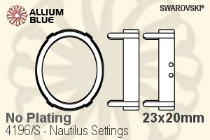 Swarovski Nautilus Settings (4196/S) 23x20mm - No Plating - Haga Click en la Imagen para Cerrar