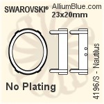 Swarovski Nautilus Settings (4196/S) 23x20mm - Plated
