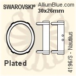 Swarovski Mystic Square Fancy Stone (4460) 18mm - Crystal Effect With Platinum Foiling