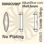 Swarovski Navette Settings (4200/S) 11x3mm - No Plating