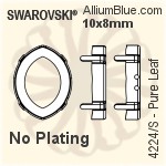Swarovski Pure Leaf Settings (4224/S) 14x11mm - Plated