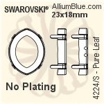 Swarovski Pure Leaf Settings (4224/S) 10x8mm - Plated
