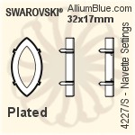 Swarovski Navette Settings (4227/S) 32x17mm - No Plating