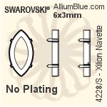 Swarovski Xilion Navette Settings (4228/S) 6x3mm - Plated