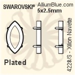 スワロフスキー XILION Navetteファンシーストーン石座 (4228/S) 6x3mm - メッキ