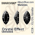 Swarovski XILION Navette Fancy Stone (4228) 15x7mm - Color (Half Coated) Unfoiled