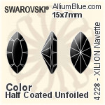 施華洛世奇XILION施亮馬眼形 花式石 (4228) 15x7mm - 顏色（半塗層） 無水銀底