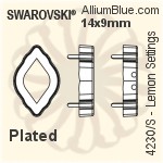 Swarovski Lemon Settings (4230/S) 23x15mm - Plated