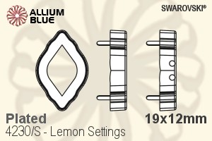 Swarovski Lemon Settings (4230/S) 19x12mm - Plated