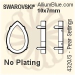 Swarovski Xilion Pear Shape Settings (4328/S) 13x7.8mm - No Plating