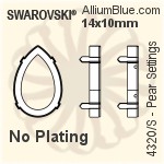 Swarovski Pear Settings (4320/S) 18x13mm - No Plating
