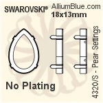 Swarovski Pear Settings (4320/S) 18x13mm - No Plating