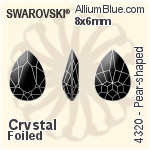 Swarovski Cushion Cut Fancy Stone (4470) 10mm - Crystal Effect With Platinum Foiling