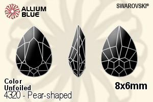 Swarovski Pear-shaped Fancy Stone (4320) 8x6mm - Color Unfoiled - Haga Click en la Imagen para Cerrar