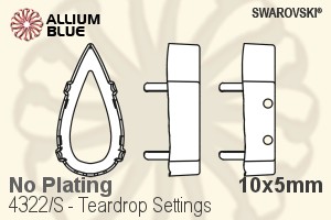 施華洛世奇 Teardrop花式石爪托 (4322/S) 10x5mm - 無鍍層 - 關閉視窗 >> 可點擊圖片