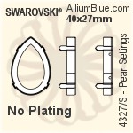 Swarovski Pear Settings (4327/S) 40x27mm - Plated