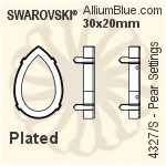 Swarovski Pear Settings (4327/S) 30x20mm - No Plating