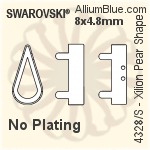 Swarovski XILION Pear Shape Settings (4328/S) 10x6mm - No Plating