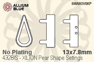 施華洛世奇XILION施亮Pear Shape花式石爪托 (4328/S) 13x7.8mm - 無鍍層 - 關閉視窗 >> 可點擊圖片