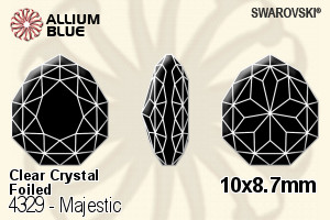 Swarovski Majestic Fancy Stone (4329) 10x8.7mm - Clear Crystal With Platinum Foiling