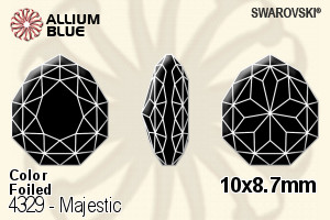 Swarovski Majestic Fancy Stone (4329) 10x8.7mm - Color With Platinum Foiling - Haga Click en la Imagen para Cerrar
