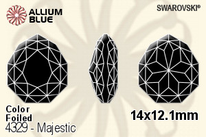 Swarovski Majestic Fancy Stone (4329) 14x12.1mm - Color With Platinum Foiling