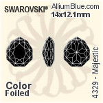 Swarovski Majestic Fancy Stone (4329) 14x12.1mm - Clear Crystal With Platinum Foiling