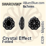 Swarovski Majestic Fancy Stone (4329) 8x7mm - Color (Half Coated) Unfoiled