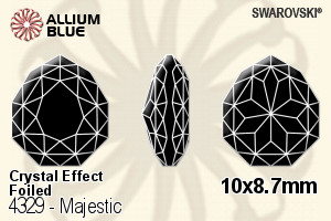 Swarovski Majestic Fancy Stone (4329) 10x8.7mm - Crystal Effect With Platinum Foiling - Click Image to Close