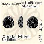 Swarovski Majestic Fancy Stone (4329) 10x8.7mm - Crystal Effect With Platinum Foiling
