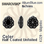 施華洛世奇 Majestic 花式石 (4329) 8x7mm - 顏色（半塗層） 無水銀底