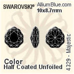 Swarovski Majestic Fancy Stone (4329) 10x8.7mm - Clear Crystal With Platinum Foiling