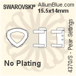 Swarovski Pear Settings (4370/S) 15.5x14mm - No Plating