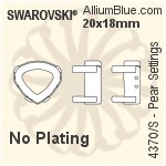 Swarovski Pear Settings (4370/S) 20x18mm - Plated