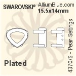 Swarovski Pear Settings (4370/S) 15.5x14mm - No Plating