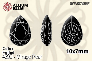 施华洛世奇 Mirage Pear 花式石 (4390) 10x7mm - 颜色 白金水银底