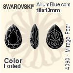 Swarovski Mirage Pear Fancy Stone (4390) 18x13mm - Color With Platinum Foiling