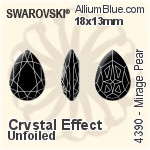 Swarovski Mirage Pear Fancy Stone (4390) 18x13mm - Crystal Effect Unfoiled