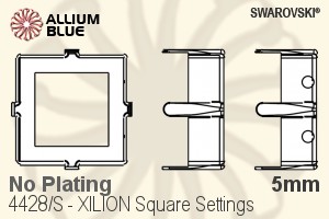 Swarovski XILION Square Settings (4428/S) 5mm - No Plating - Click Image to Close