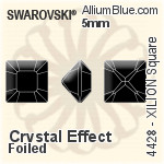 施華洛世奇XILION施亮正方形 花式石 (4428) 4mm - 顏色 無水銀底