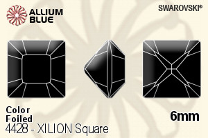 施華洛世奇XILION施亮正方形 花式石 (4428) 6mm - 顏色 白金水銀底 - 關閉視窗 >> 可點擊圖片
