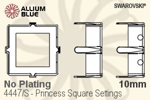 Swarovski Princess Square Settings (4447/S) 10mm - No Plating - Haga Click en la Imagen para Cerrar