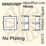 Swarovski Princess Square Settings (4447/S) 10mm - No Plating