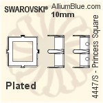 Swarovski Princess Square Settings (4447/S) 8mm - Plated