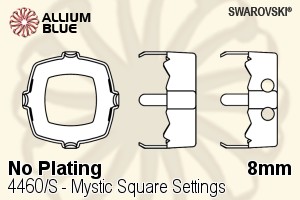 Swarovski Mystic Square Settings (4460/S) 8mm - No Plating
