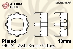 スワロフスキー Mystic Squareファンシーストーン石座 (4460/S) 10mm - メッキ - ウインドウを閉じる