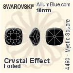 Swarovski Mystic Oval Fancy Stone (4160) 18x13mm - Crystal Effect With Platinum Foiling