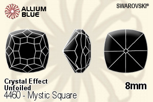 Swarovski Mystic Square Fancy Stone (4460) 8mm - Crystal Effect Unfoiled - Haga Click en la Imagen para Cerrar
