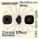Swarovski Mystic Square Fancy Stone (4460) 8mm - Crystal Effect Unfoiled