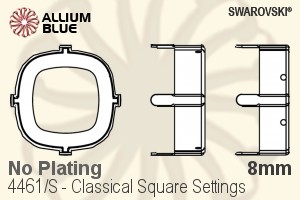 Swarovski Classical Square Settings (4461/S) 8mm - No Plating - Click Image to Close